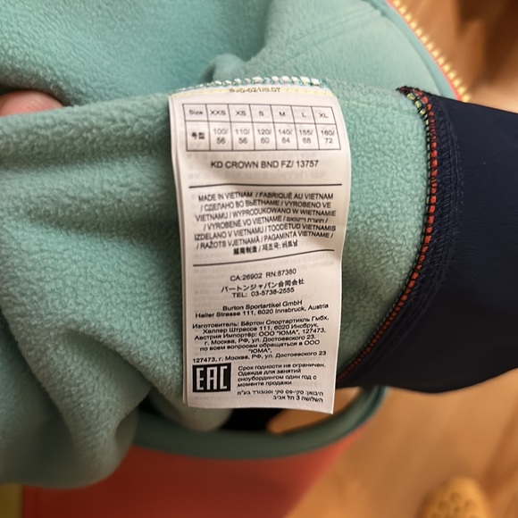 Burton full zip hoodie Youth XL multi color - Picture 8 of 8